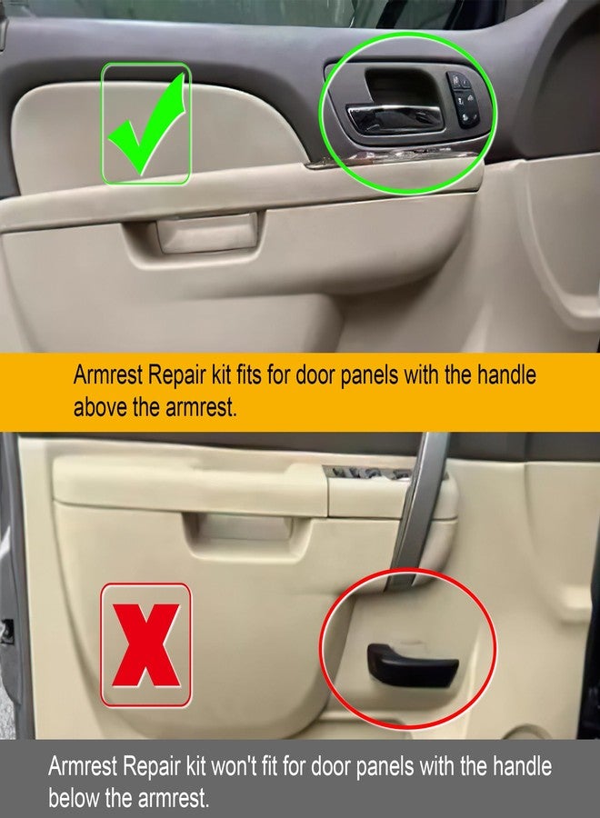 Jetuplusllc إصلاح مسند الذراع الأمامي من جهة السائق مع مقبض فتح الباب فوق مسند الذراع (27 بوصة) 80995 متوافق مع طرازات مختارة من شيفروليه/جي إم سي، لون بيج (حل إصلاح أصلي) - Image 3